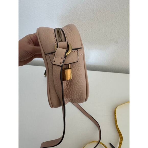 J. Crew Womens Pink Leather Monogrammed Crossbody Medium small Purse - Picture 4 of 8